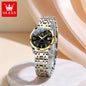 OLEVS 3666 Couple Watch Luxury Brand Quartz Watch Waterproof Watch Lover Gift Night Light Classic Date Week Clock His Her Watch