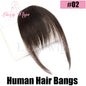 Blonde Human Hair Clip in Bangs Fringe with Temples Wispy Bangs French Bangs for Women Black Brown Gray Hair Bangs Daily Use