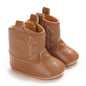 Western Cowboy Princess Baby Boots 0-18M Infant Pre-Walker Shoes Soft Sole Embroidered Footwear for Newborn Girls