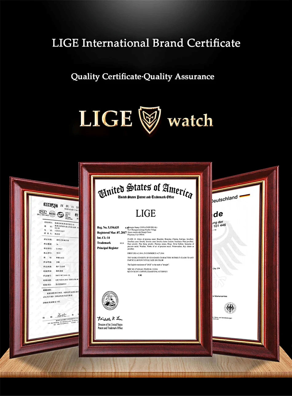 Reloj LIGE 2025 TOP Elegant Women's Watch Fashion Simple Ladies Watch Dress Gift Quartz Waterproof Watch for Women montre femme