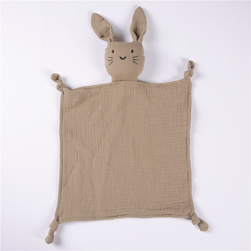 Muslin Security Blanket New Born Soothe Appease Towel 100% Organic Cotton Cat Bunny Rabbit Toy Ins Baby Comforter Lovely