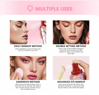 Waterproof Mattifying Setting Spray Glossy Matte Base Makeup Control Oil Non-Sticky Waterproof Make-up Fixer Spray For All Skin
