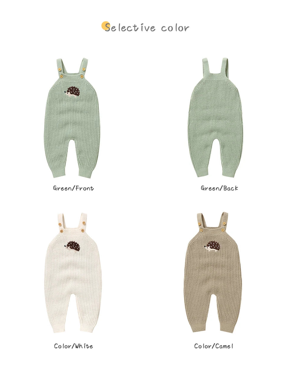 Baby Girls Boys Rompers Cute Hedgehog Knitted Newborn Sleeveless Sunsuits Jumpsuits 0-18m Infant Unisex Overalls Toddler Costume