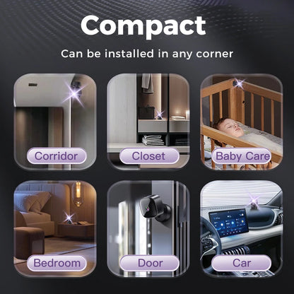 Lenovo Security Monitoring High Definition 8K Rotating WiFi Mini Camera No Need for Plug in Night Vision Smart Home 2026 New