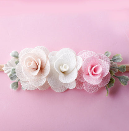 Beautiful Lovely Baby Flower Headbands Newborn Head Band for 0-12 Months Infant Headband Boutique Headwear High Elastic