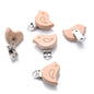1Pcs Printing Animal Dummy Clip Beech Wood Nipple Clip For Teether Chewing Toys Accessory DIY Anti-Drop Baby Pacifier Chain