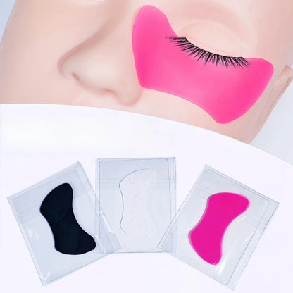 Reusable 2Pcs Eye Pads Silicone Stripe Lash Lift Shield Eyelash Extension Super Sticky Under Eye Gel Patch Beauty Tool