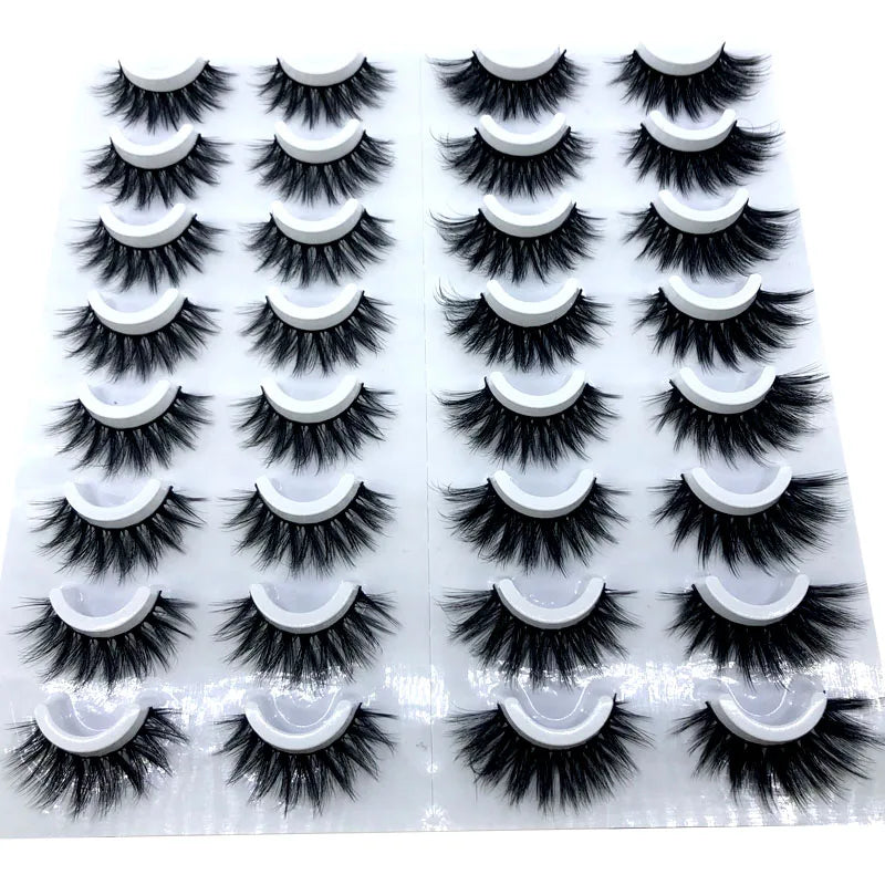 16 Pairs 3D Mink Lashes Natural False Eyelashes Dramatic Volume Fake Lashes Makeup Eyelash Extension Silk Eyelashes