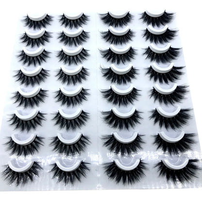 16 Pairs 3D Mink Lashes Natural False Eyelashes Dramatic Volume Fake Lashes Makeup Eyelash Extension Silk Eyelashes