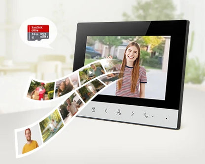 HOMSECUR 7" HD Video Door Phone Intercom Doorbell Auto Snapshot For 2 Families