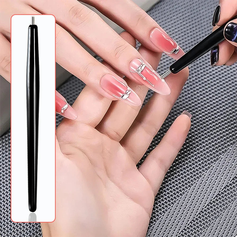 1/2Pcs Vortex/lollipop Cat's Eye Nail Magnet Pen Create Water Ripple Swirl Effect Magnetic Stick for Gel Polish Manicure Tools &