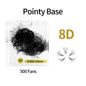 ABONNIE 500 Fans Loose Fan 6D-20D Pointy Base Premade Fans Sharp Thin Slim Medium Stem Volume Russian Eyelashes Extensions