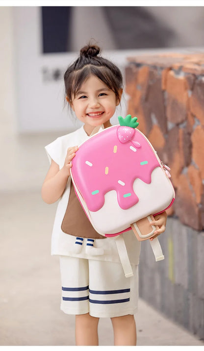 Ice Cream Children's Backpack Fashion Princess Schoolbag Kindergarten Baby Shoulders Bag 3D Cute Bookbag Kids Birthday Gifts