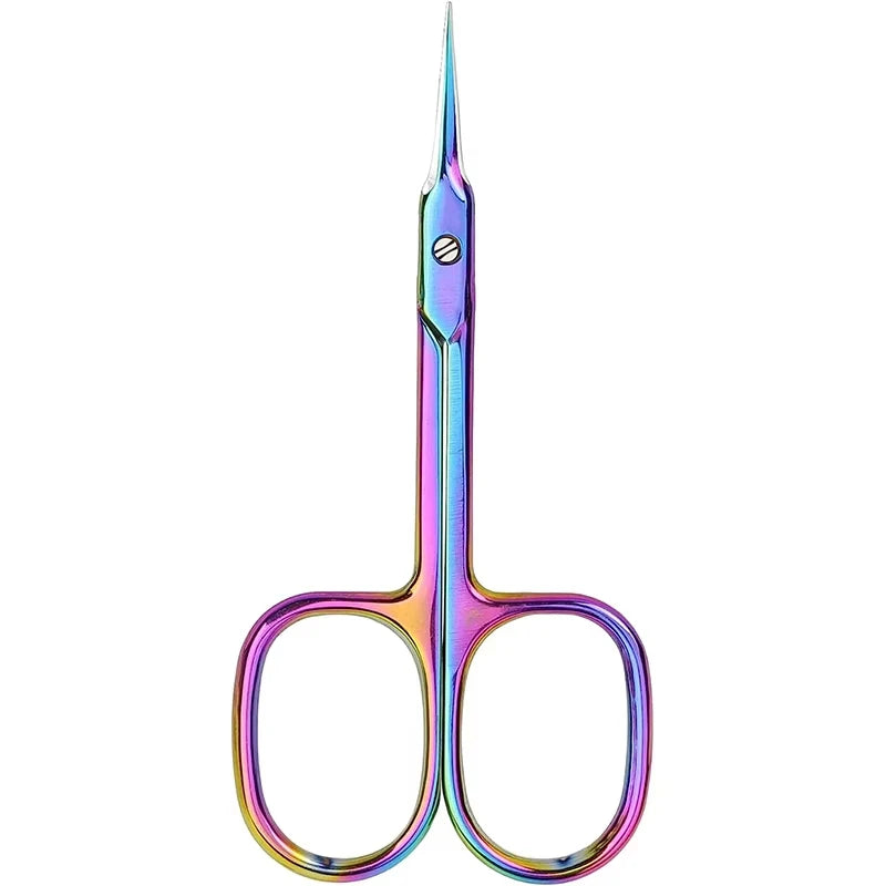 Professional Russian Manicure Scissors Cuticle Regrowth Cut Curved Tip Nail Pedicure Grooming Stainless Steel Dead Skin Remover