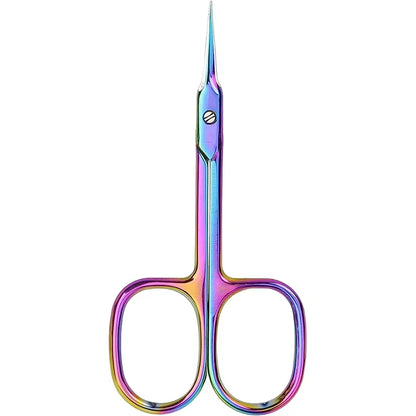Professional Russian Manicure Scissors Cuticle Regrowth Cut Curved Tip Nail Pedicure Grooming Stainless Steel Dead Skin Remover