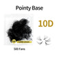 ABONNIE 500 Fans Loose Fan 6D-20D Pointy Base Premade Fans Sharp Thin Slim Medium Stem Volume Russian Eyelashes Extensions