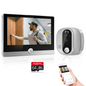 Jeatone Alexa Tuya Smart WiFi Video Peephole 1080P/158° Doorbell Camera For Home 4.3" LCD Screen 24H PIR Movement Detection Eye