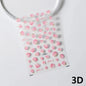Pink Translucent Peach Jelly Texture 5D Soft Embossed Reliefs Self Adhesive Nail Art Stickers Cute Fruits 3D Manicure Decals