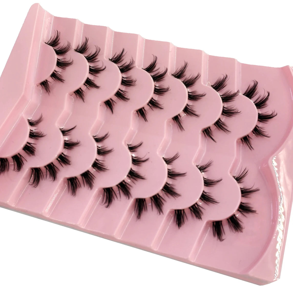 NEW 7pairs 8D Mink Lashes Natural Short False Eyelashes Mink Eyelashes 3D Mink Lashes Wispy HandMade Full Strip Lashes  Makeup