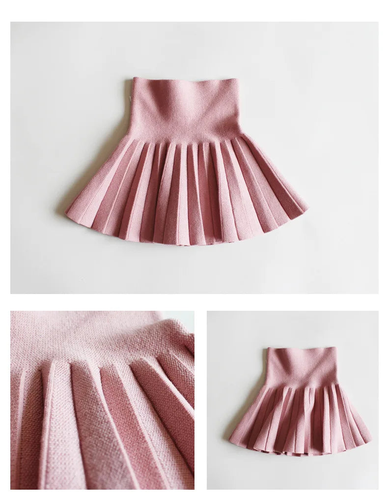 Kids Girls' Dress Children's Student Short Skirt Baby' Clothing Half Skirt Princess Pleated Tutu Skirt