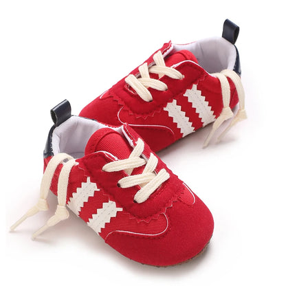 Baby Boys Girls Spring Autumn Shoes 0-1 Year First Walker Fashion Striped Rubber Soles Casual Sports Newborn