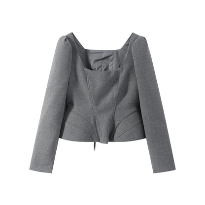 Casual Solid Woolen Top Pants Set Women Puff Full Sleeve Closed Waist Blouse Straight Trousers Sets 2026 Autumn Winter Lady Suit