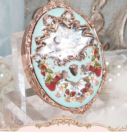 Flower Knows Strawberry Rococo Embossed Blush Fine Powder Makeup Smooth Long Lasting Blusher Waterproof Blush Maquiagem