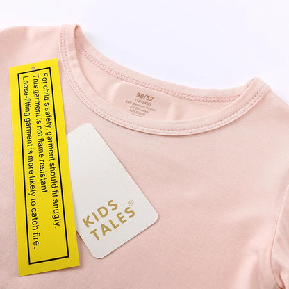 2026 Kids Pajamas Sets Bamboo Fiber Clothes Hight Elasticity Breathable Sleepwear Set For 1-7T Boy Girl Loungewear Suit