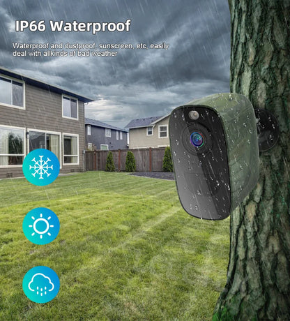 LCLCTEK 4G SIM Card Battery Powered Security Camera Full Color 4MP PIR Detection IP66 Outdoor Wireless CCTV Surveillance Cam