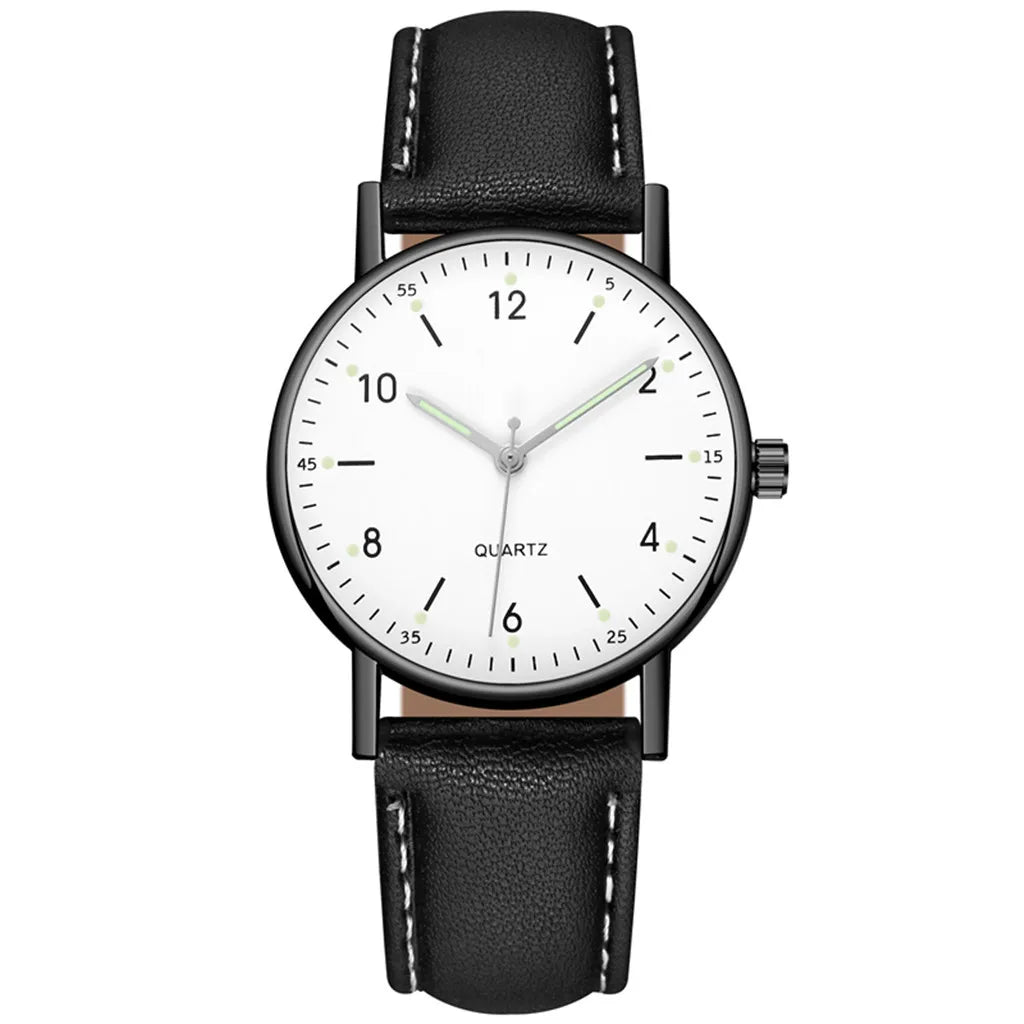 Trendy Fashion Dial Watch Hot Selling Luminous Women Watch Navy Leather Strap Precise Timekeeping Stylish Modern Wristwatch