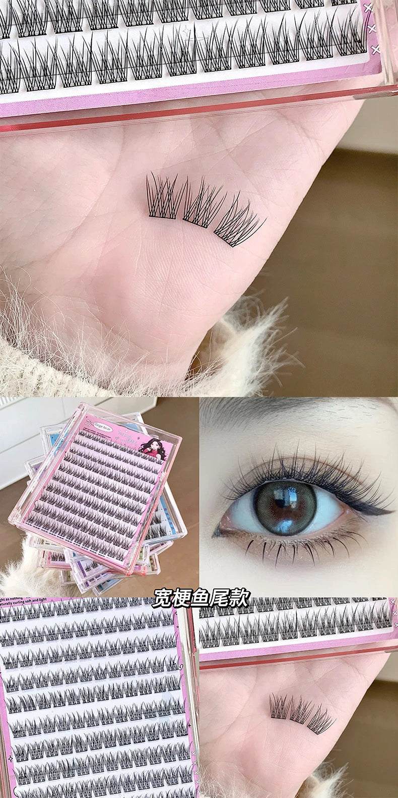No-Glue False Eyelashes Easy 3-Step Application Natural Glue-free False Eyelashes DIY Lashes for Beginners with Sunflower Desig
