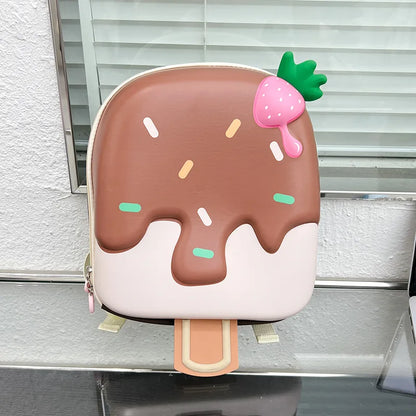 Ice Cream Children's Backpack Fashion Princess Schoolbag Kindergarten Baby Shoulders Bag 3D Cute Bookbag Kids Birthday Gifts