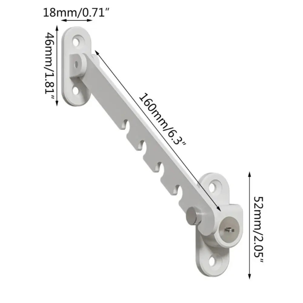 Portable Metal Window Blocking Lock Adjustable Windproof Window Limiter Blocker Multiple Gears Fixator Children Safety Lock