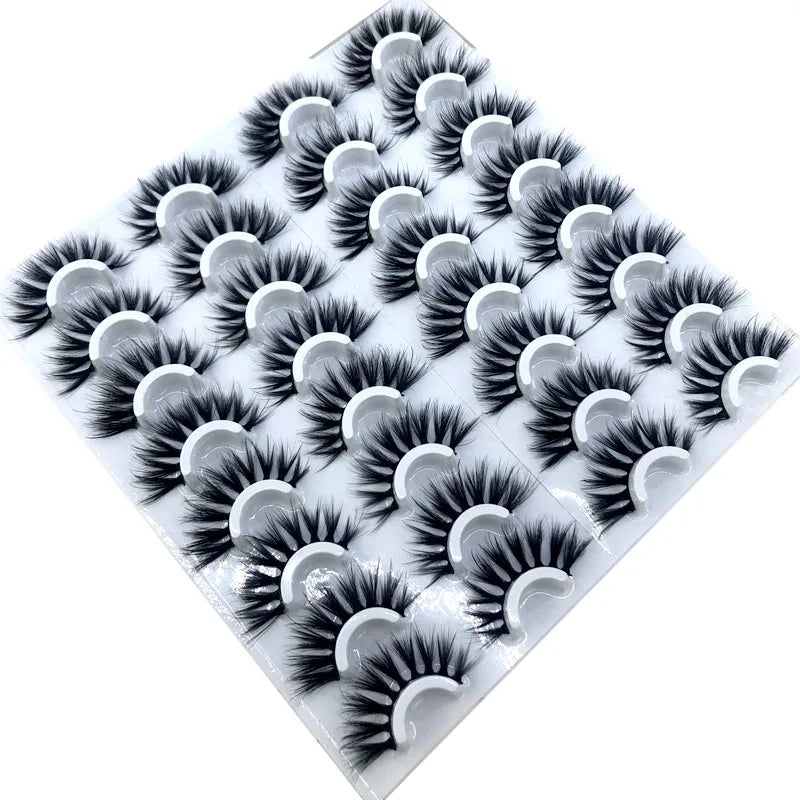 16 Pairs 3D Mink Lashes Natural False Eyelashes Dramatic Volume Fake Lashes Makeup Eyelash Extension Silk Eyelashes