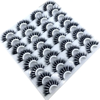 16 Pairs 3D Mink Lashes Natural False Eyelashes Dramatic Volume Fake Lashes Makeup Eyelash Extension Silk Eyelashes