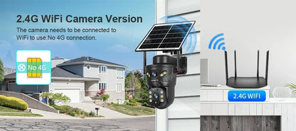 LS VISION Dual-Screen 4G/Wifi Outdoor Solar Camera Security 4K PIR Human Tracking CCTV Surveillance Camera V380 Pro Waterproof