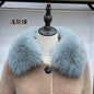 Real Fox Fur Collar Winter Men And Women's Fox Fur Square Collar Natural Fur Scarves For Ladies Neck Warmer Fur Scarf Shawls