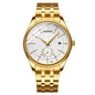 CHENXI Luxury Brand Casual Couple Watch Golden Stainless Steel Quartz Watch for Men's and Women's Waterproof Luminous Wristwatch