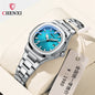 CHENXI 8222 Fashion Couple Quartz Watch Waterproof Night Light Date Stainless Steel Strap Casual Date Men's and Women's Watch