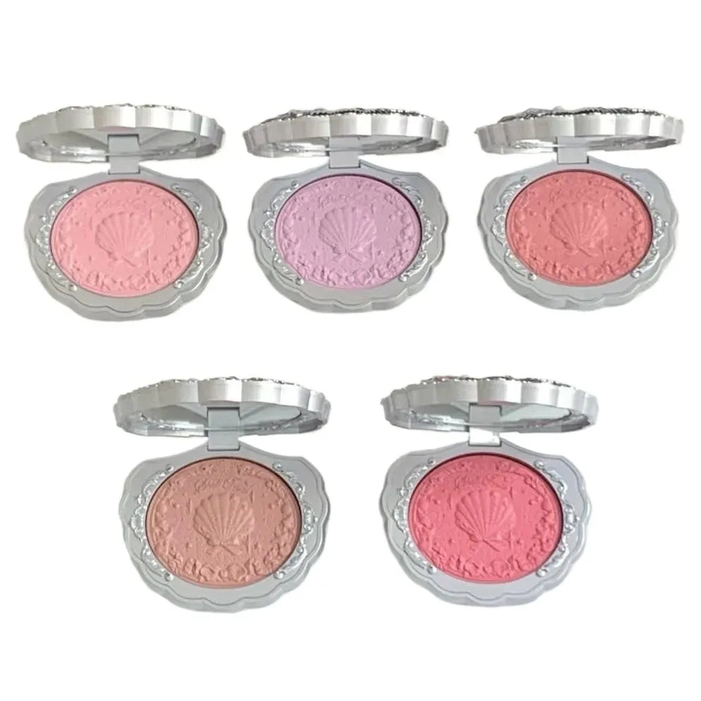 Flower Knows Strawberry Rococo Embossed Blush Fine Powder Makeup Smooth Long Lasting Blusher Waterproof Blush Maquiagem