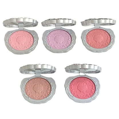 Flower Knows Strawberry Rococo Embossed Blush Fine Powder Makeup Smooth Long Lasting Blusher Waterproof Blush Maquiagem