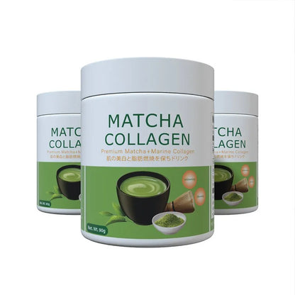Matcha Collagen Powder with Marine Collagen Organic Green Tea Drink Mix Daily Beauty Wellness Support Gluten Free 30 Servings