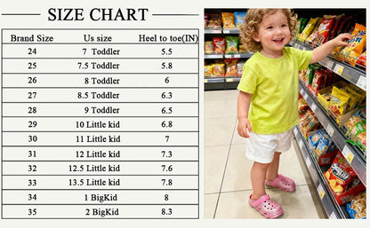 Kids' Glitter Clog, Lightweight EVA Garden Shoes, Waterproof Non-Slip Sandals, Comfortable Slip-On Shoes for Indoor Outdoor 1214