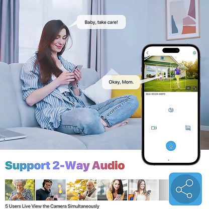5MP Wifi Dome IP Camera Vandalproof Humanoid Detection CCTV Camera Onvif SD Card H.265 Audio Video Surveillance Cameras Camhipro