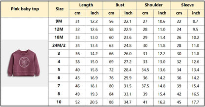 2026 Ali Plus new AW26 Compass Collection Dusty pink Muted blue washed denim oversized sweatshirt kids girl boy baby clothing