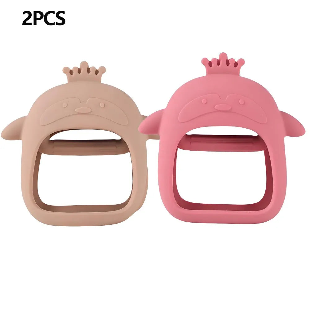 1/2pcs Silicone Teething Cute Baby Set of Hands Teether Suitable for Teething Period Baby Daily Use Anti-feeding