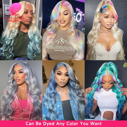 QUEEN BEAUTY 1/3/4 Bundle 8 - 36 Inch 613 Platinum Honey Blonde Body Wave Weave Peruvian Hair Bundles Remy Human Hair Extensions