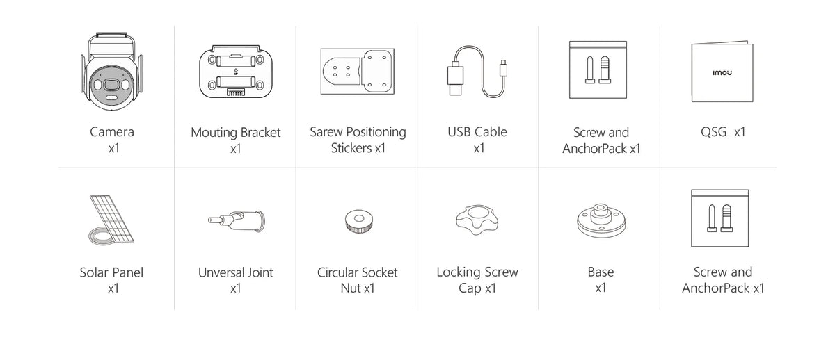 IMOU AOV KIT Camera 3K Wifi Or 4G Security outdoor Camera Smart PIR Detection Battery/Solar Powered IP Camera Two-way Talk