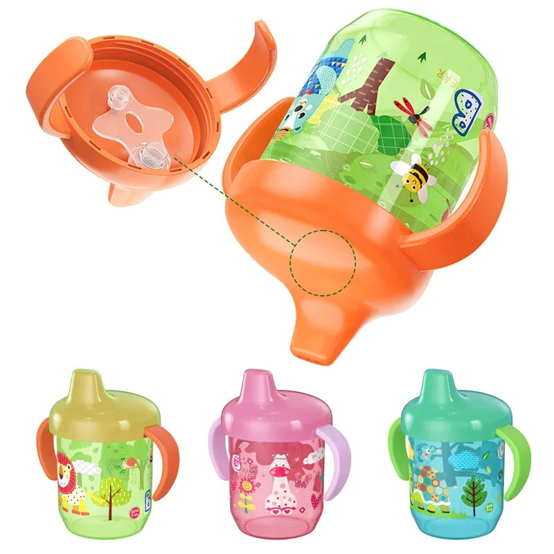 Duckbill Training Cup with Handles for Infants Baby Special Water Cup for Toddler Boy Girl Learning Independent Drinking Cup