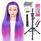 Long Hair Styling head For Hairstyle ProfessionaTraining Head Kit Mannequin Head Styling ToPractice Hot Curl lron Straighten